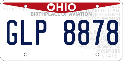 OH license plate GLP8878