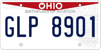 OH license plate GLP8901