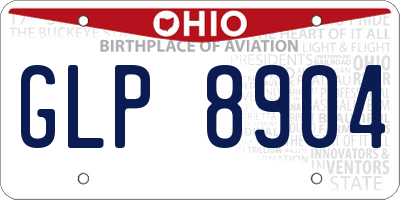 OH license plate GLP8904