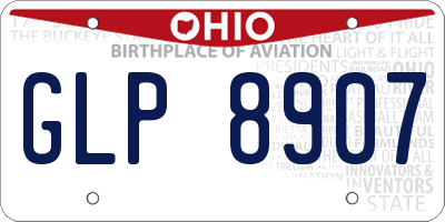 OH license plate GLP8907