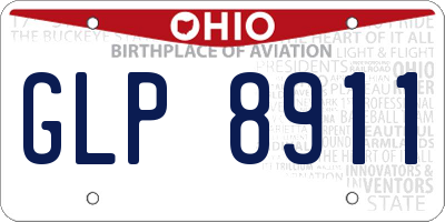 OH license plate GLP8911