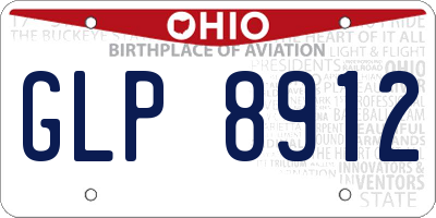 OH license plate GLP8912
