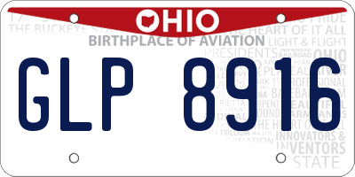 OH license plate GLP8916