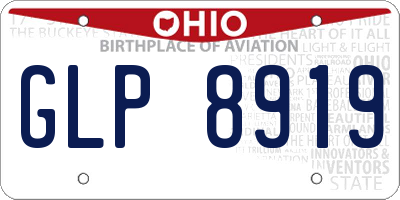 OH license plate GLP8919