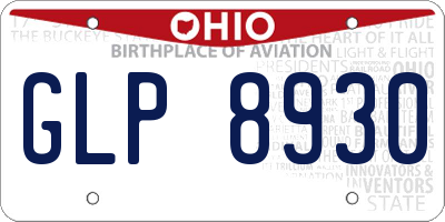 OH license plate GLP8930