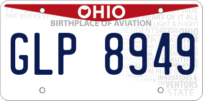 OH license plate GLP8949