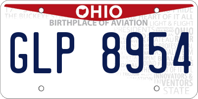 OH license plate GLP8954