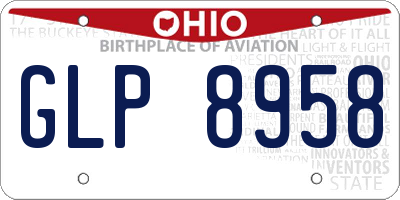 OH license plate GLP8958