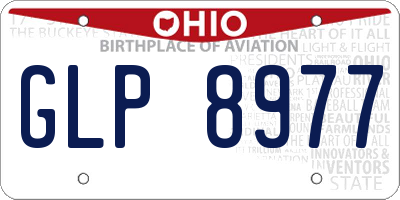 OH license plate GLP8977