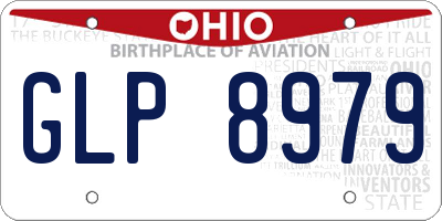 OH license plate GLP8979