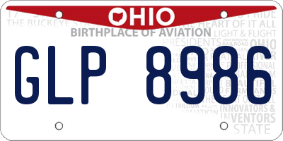OH license plate GLP8986