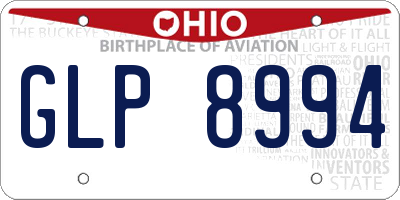 OH license plate GLP8994