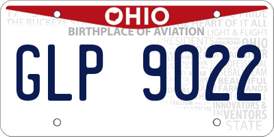 OH license plate GLP9022
