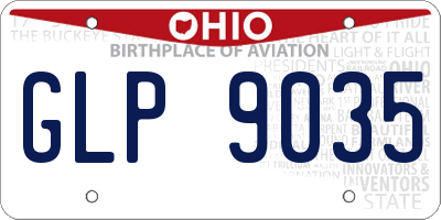 OH license plate GLP9035