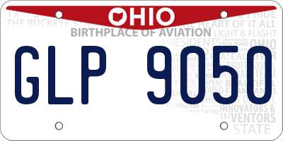 OH license plate GLP9050