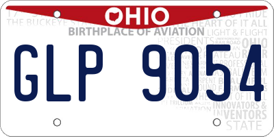 OH license plate GLP9054