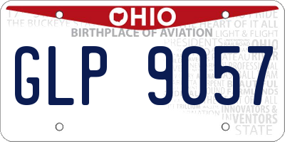 OH license plate GLP9057