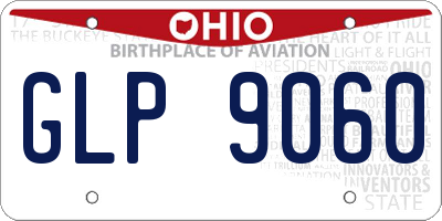 OH license plate GLP9060