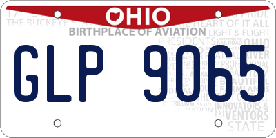 OH license plate GLP9065