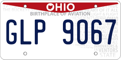 OH license plate GLP9067