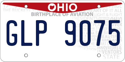 OH license plate GLP9075