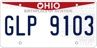 OH license plate GLP9103