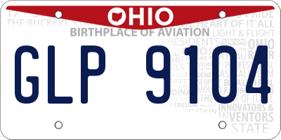 OH license plate GLP9104
