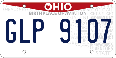 OH license plate GLP9107