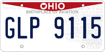 OH license plate GLP9115