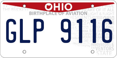 OH license plate GLP9116