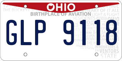 OH license plate GLP9118