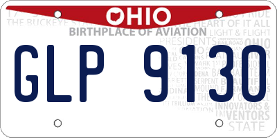 OH license plate GLP9130