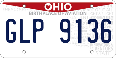 OH license plate GLP9136