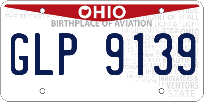 OH license plate GLP9139