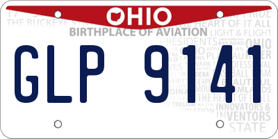 OH license plate GLP9141