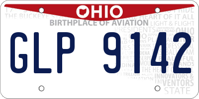 OH license plate GLP9142
