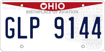 OH license plate GLP9144