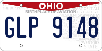 OH license plate GLP9148
