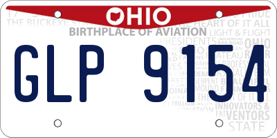 OH license plate GLP9154