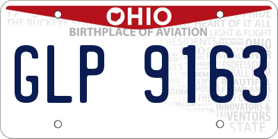 OH license plate GLP9163