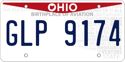 OH license plate GLP9174