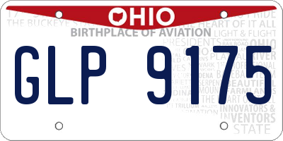 OH license plate GLP9175