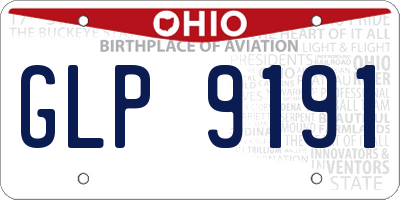 OH license plate GLP9191