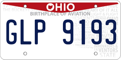 OH license plate GLP9193
