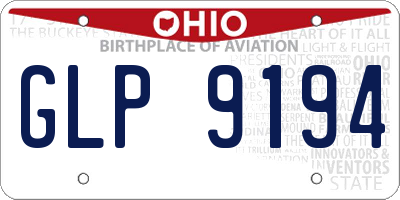 OH license plate GLP9194