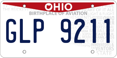 OH license plate GLP9211