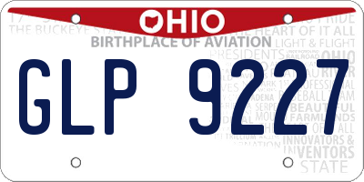 OH license plate GLP9227