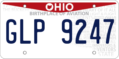 OH license plate GLP9247