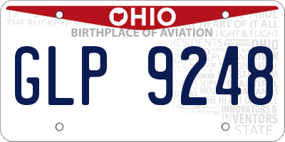 OH license plate GLP9248