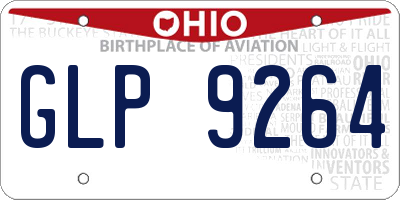 OH license plate GLP9264